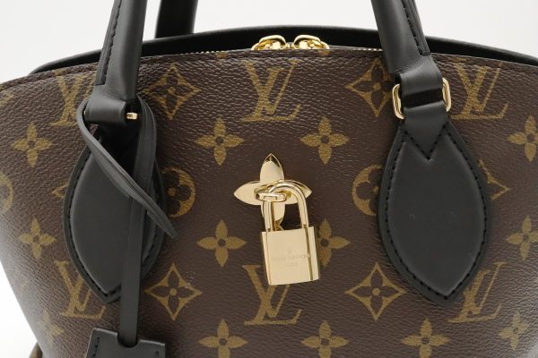 21920133 7 Louis Vuitton Flower Zip Tote PM Monogram 2way Shoulder Bag Noir Black