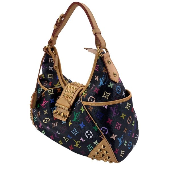 22022223 01 Louis Vuitton Chrissie MM Monogram Multicolor Shoulder Bag Black