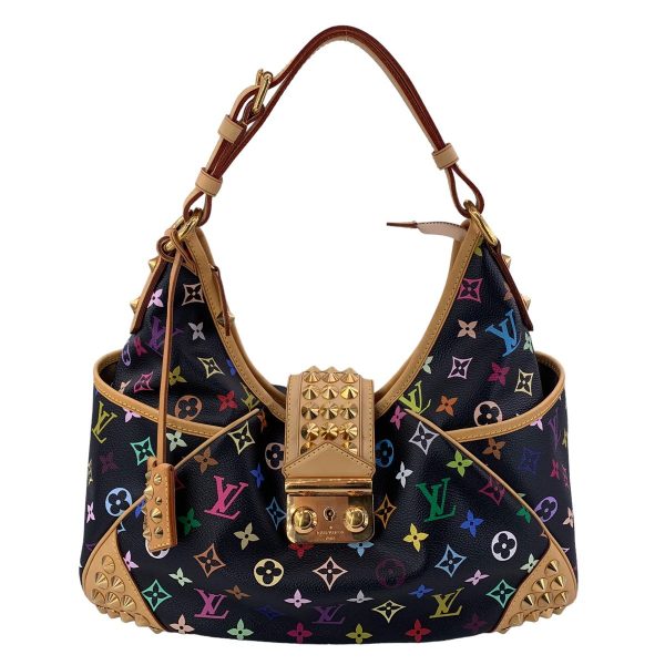 22022223 02 Louis Vuitton Chrissie MM Monogram Multicolor Shoulder Bag Black