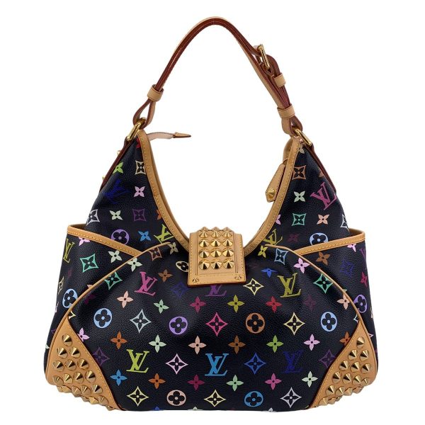 22022223 03 Louis Vuitton Chrissie MM Monogram Multicolor Shoulder Bag Black