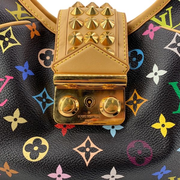 22022223 06 Louis Vuitton Chrissie MM Monogram Multicolor Shoulder Bag Black