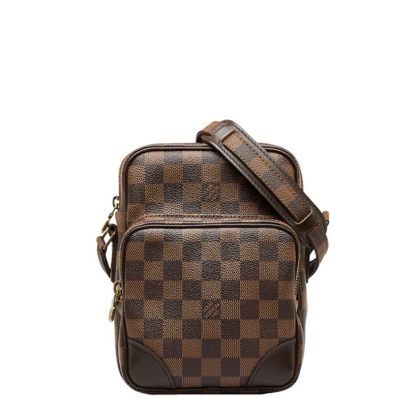 222 20620 1 Louis Vuitton Damier Amazon Crossbody Shoulder Bag Ebene Brown PVC Leather