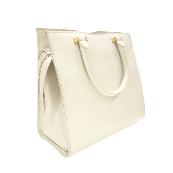 23010116 02 Saint Laurent Shoulder Bag Uptown Small Beige Leather 2way