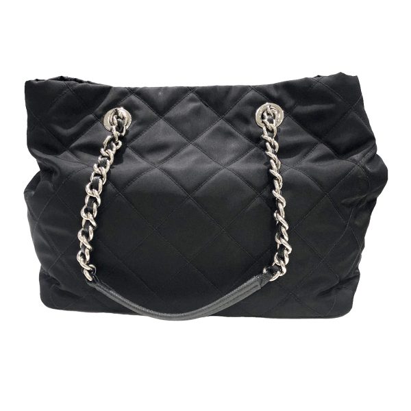 23018468 04 Prada Nylon Tote Handbag Quilted Black