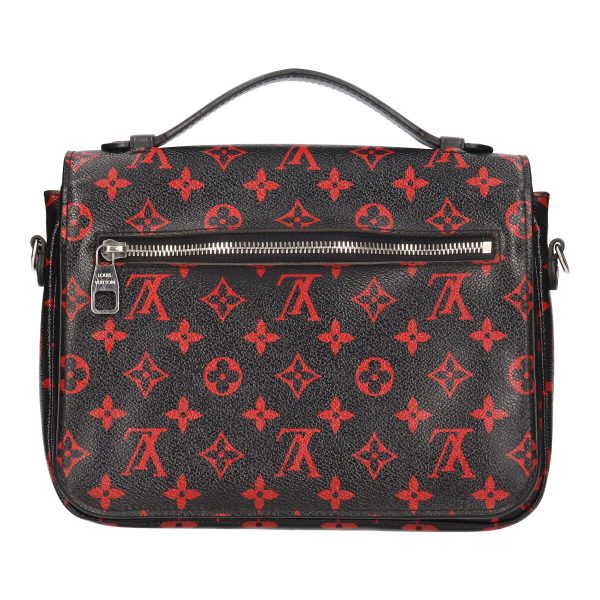 23022567 03 Louis Vuitton Pochette Metis MM Monogram Black Red Shoulder Handbag