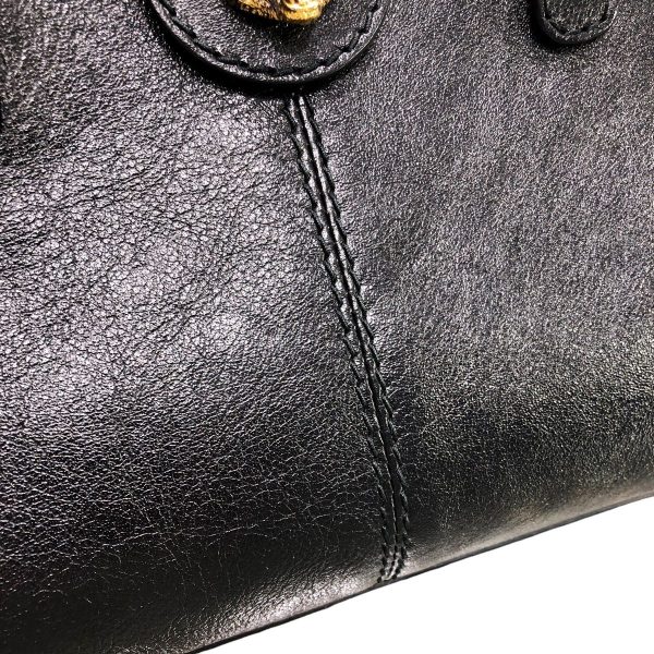 23026532 07 Gucci Shoulder Bag Liber Small Cat Head Black Leather