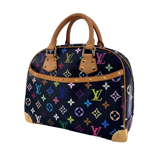 23031607 01 Louis Vuitton Trouville Handbag Monogram Multicolor Noir Studs