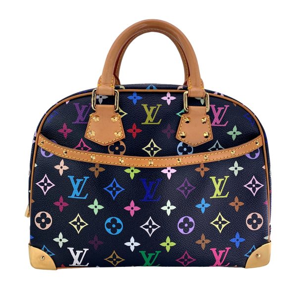 23031607 02 Louis Vuitton Trouville Handbag Monogram Multicolor Noir Studs