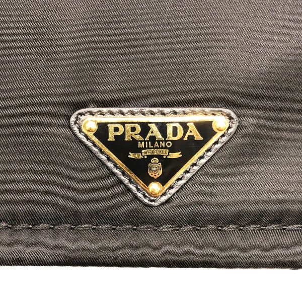 23036268 11 Prada Tessuto Chain Shoulder Bag Nylon Black