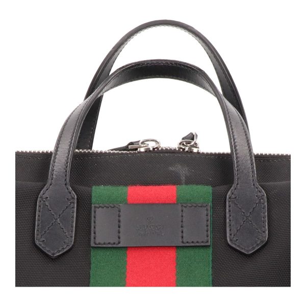 23037369 12 Gucci GG Briefcase Black Business Handbag Tote Stripe