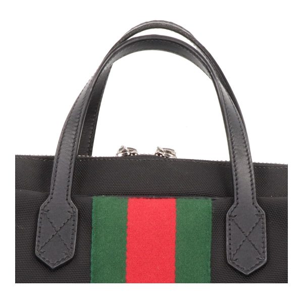 23037369 13 Gucci GG Briefcase Black Business Handbag Tote Stripe