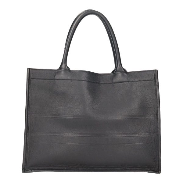 23038699 03 Christian Dior Book Tote Bag Medium Calfskin Black Handbag