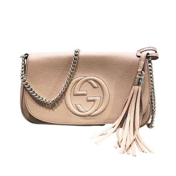 23039225 02 Gucci Shoulder Bag Soho Chain Beige Crossbody