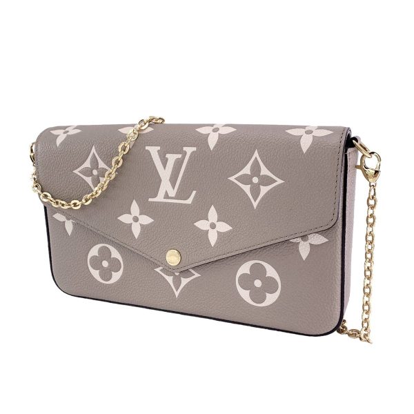 23039610 01 Louis Vuitton Shoulder Bag Monogram Empreinte Pochette Félicie Tourtrail Crème