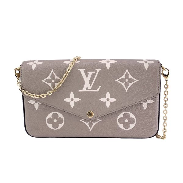 23039610 02 Louis Vuitton Shoulder Bag Monogram Empreinte Pochette Félicie Tourtrail Crème