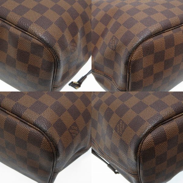 2c0156gl5 6 Louis Vuitton Damier Neverfull MM Ebene Tote Bag LV Brown