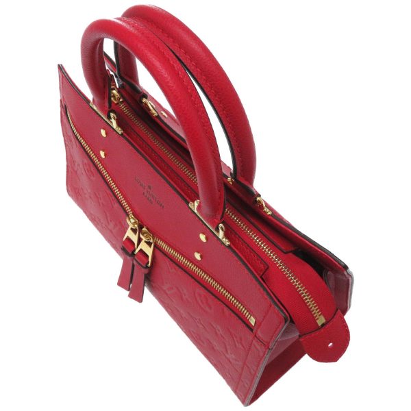 2d0040igs6 5 Louis Vuitton Monogram Empreinte Three PM Handbag Red 2way Strap