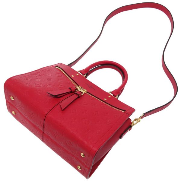 2d0040igs6 6 Louis Vuitton Monogram Empreinte Three PM Handbag Red 2way Strap