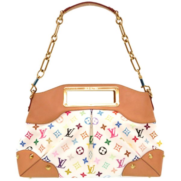 2e0132ll5 1 Louis Vuitton Monogram Multicolor Judy GM Shoulder Bag White