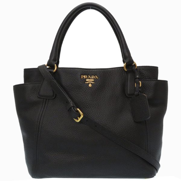 2e0162aa5 1 Prada Leather 2way Tote Bag Black Shoulder Bag