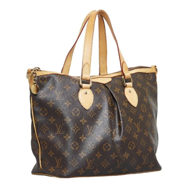 3 Louis Vuitton Monogram Palermo PM Shoulder Bag Brown Leather