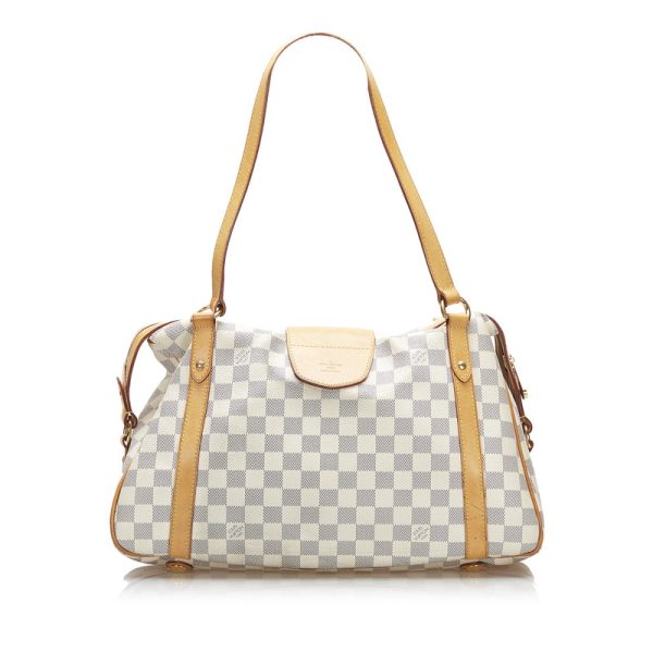 3 Louis Vuitton Damier Azur Stresa PM Shoulder Bag White