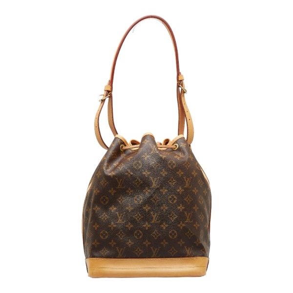 3 Louis Vuitton Monogram Noe Shoulder Bag Brown PVC Leather