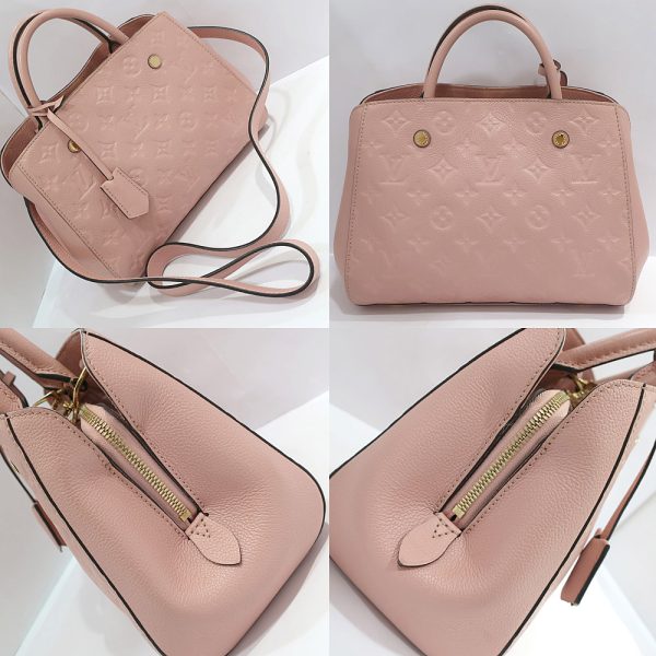 3 Louis Vuitton Montaigne BB Empreinte Rose Poudre Pink