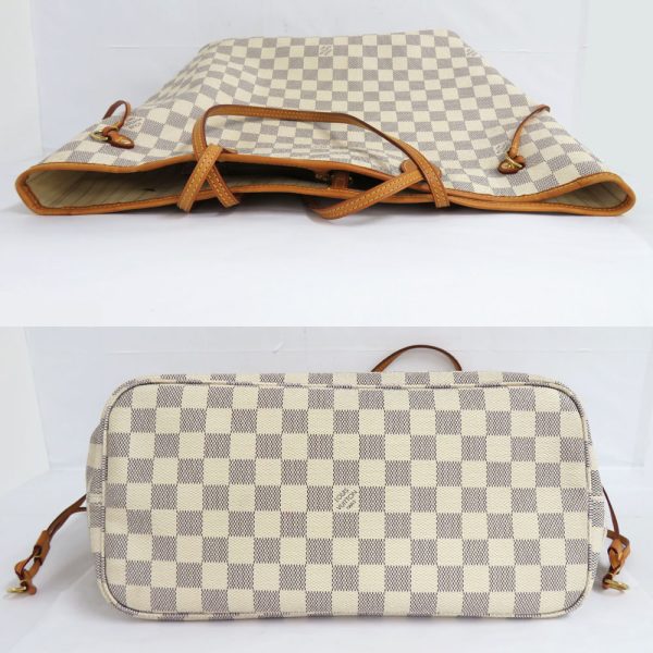 3 Louis Vuitton Neverfull MM Damier Azur Beige