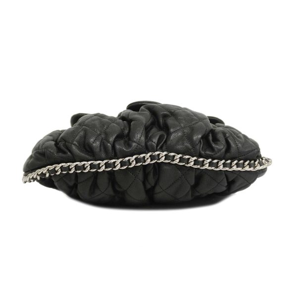 3 Chanel Luxury Line Single Chain Leather Black