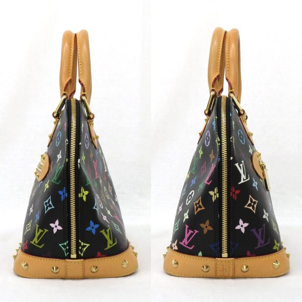 3 Louis Vuitton Alma Monogram Multicolor Handbag Noir Black