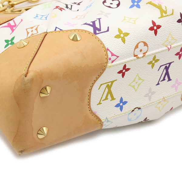 3 Louis Vuitton Multicolor Judy MM Shoulder Bag White