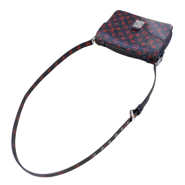 3 Louis Vuitton Pochette Metis MM Black Red