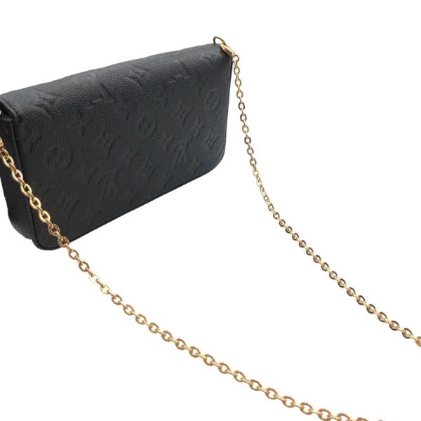 3 Louis Vuitton Pochette Félicie Empreinte Shoulder Bag Black