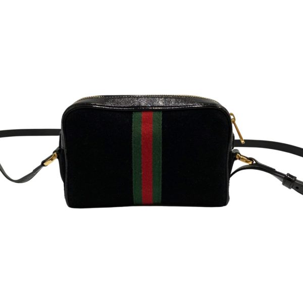 3 Gucci GG Enamel Leather Mini Shoulder Bag Black