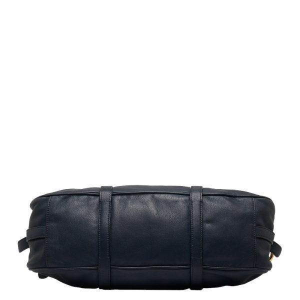 3 Prada Handbag Navy Leather