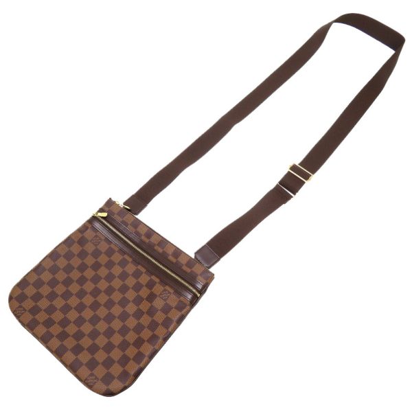 3 Louis Vuitton Damier Pochette Bosphore Shoulder Bag Brown