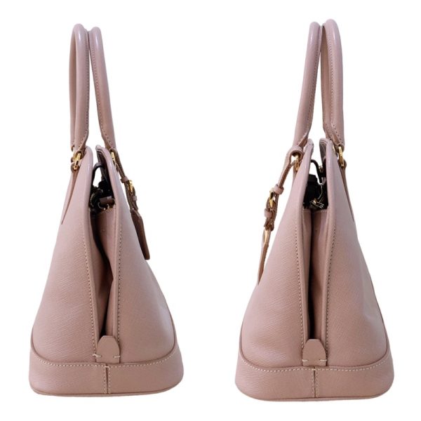 3 PRADA Saffiano 2Way Handbag Beige