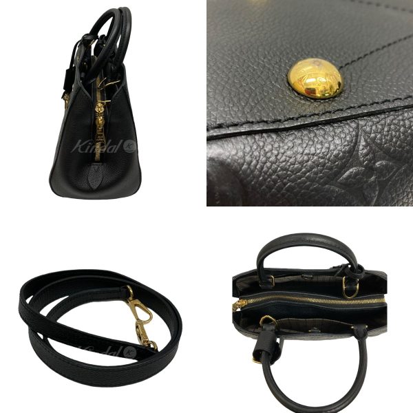 3 Louis Vuitton Empreinte Montaigne BB 2way Bag Black