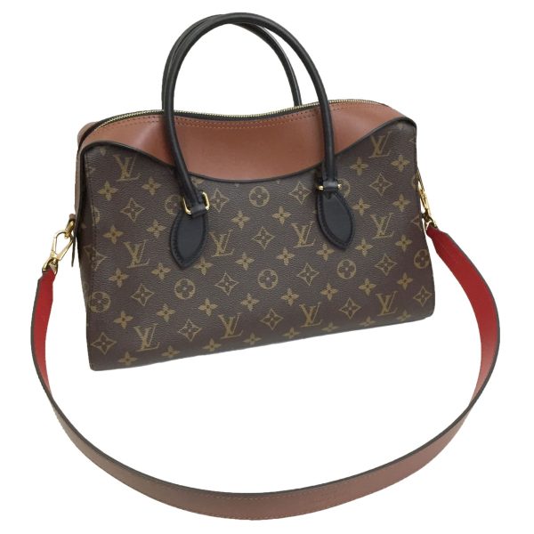 3 Louis Vuitton Tuileries Tote Bag 2way Bag Brown Red