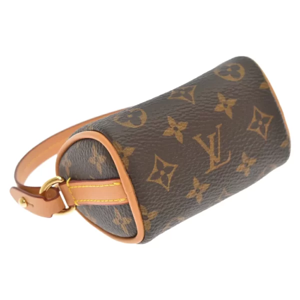 3 Louis Vuitton Sack Micro Speedy Mini Pouch Brown