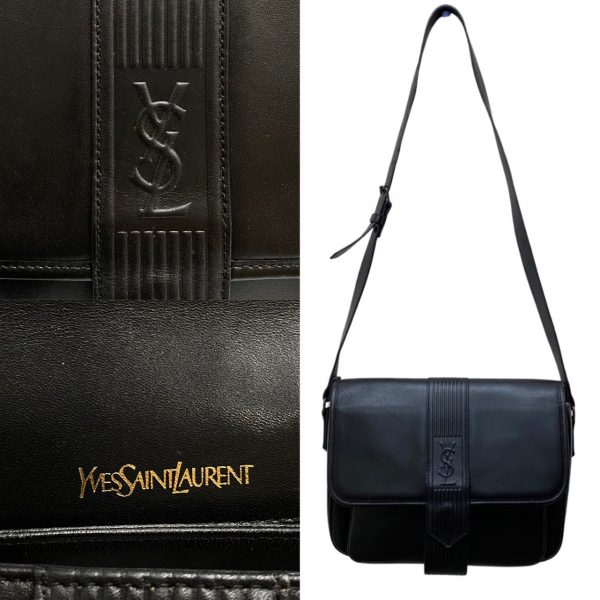 3 Yves Saint Laurent Mini Shoulder Bag Pochette Sacoche Black