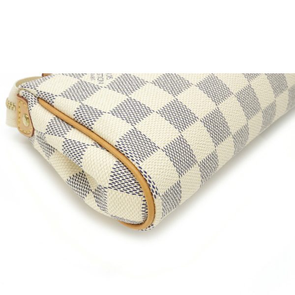 3 Louis Vuitton Damier Azur Eva Chain Bag Crossbody White