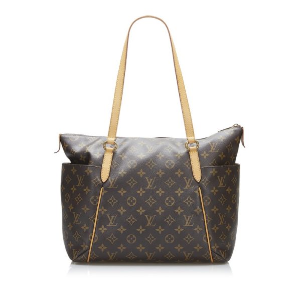 3 Louis Vuitton Monogram Totally MM Shoulder Bag Brown Leather