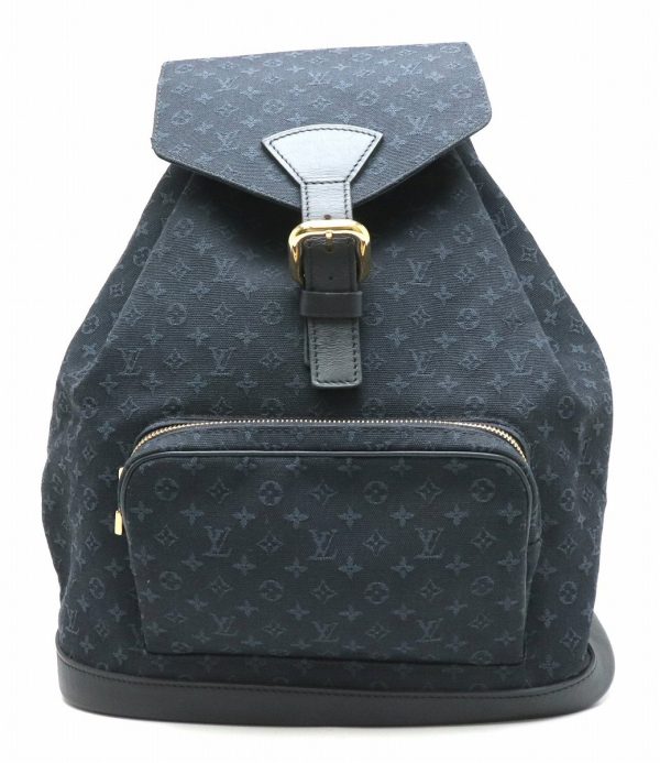 31851647 Louis Vuitton Monogram Mini Monsouris GM Backpack Rucksack Shoulder Bag Blue