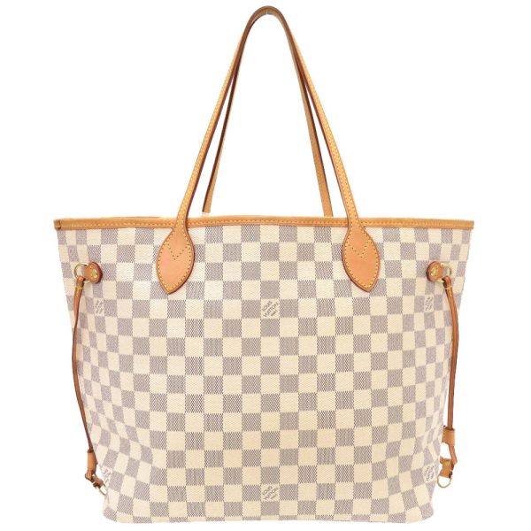 3i0093ioz6 2 Louis Vuitton Damier Azur Neverfull MM Tote Bag