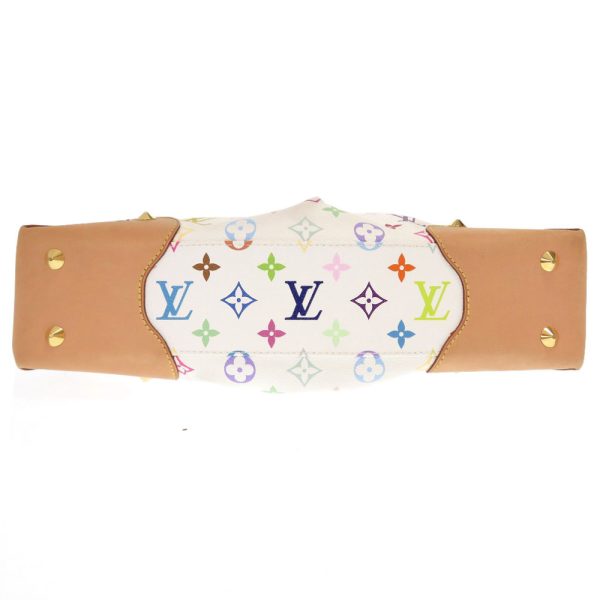 3j0319iaz6 3 Louis Vuitton Monogram Multicolor Judy MM Blonde Shoulder Bag White LV