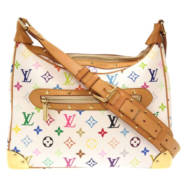 3k0072iiaa6 1 Louis Vuitton Monogram Multicolor Boulogne Bronne Shoulder Bag White LV