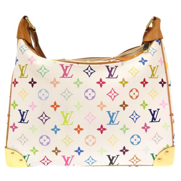 3k0072iiaa6 2 Louis Vuitton Monogram Multicolor Boulogne Bronne Shoulder Bag White LV