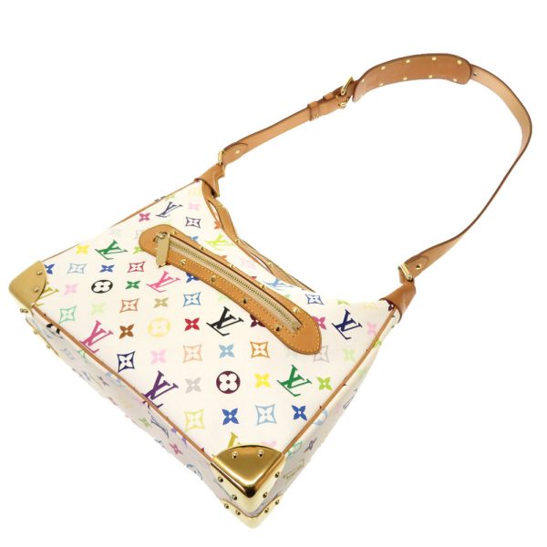 3k0072iiaa6 5 Louis Vuitton Monogram Multicolor Boulogne Bronne Shoulder Bag White LV